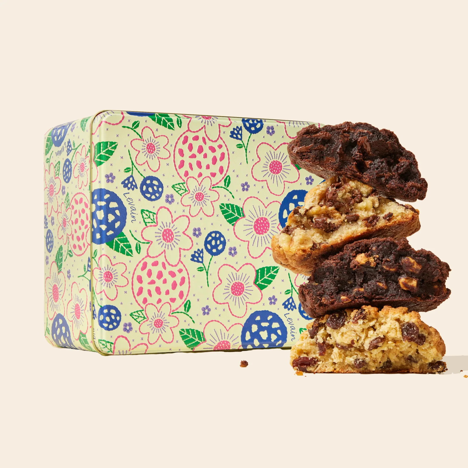 Floral Cookie Tin Gift Set